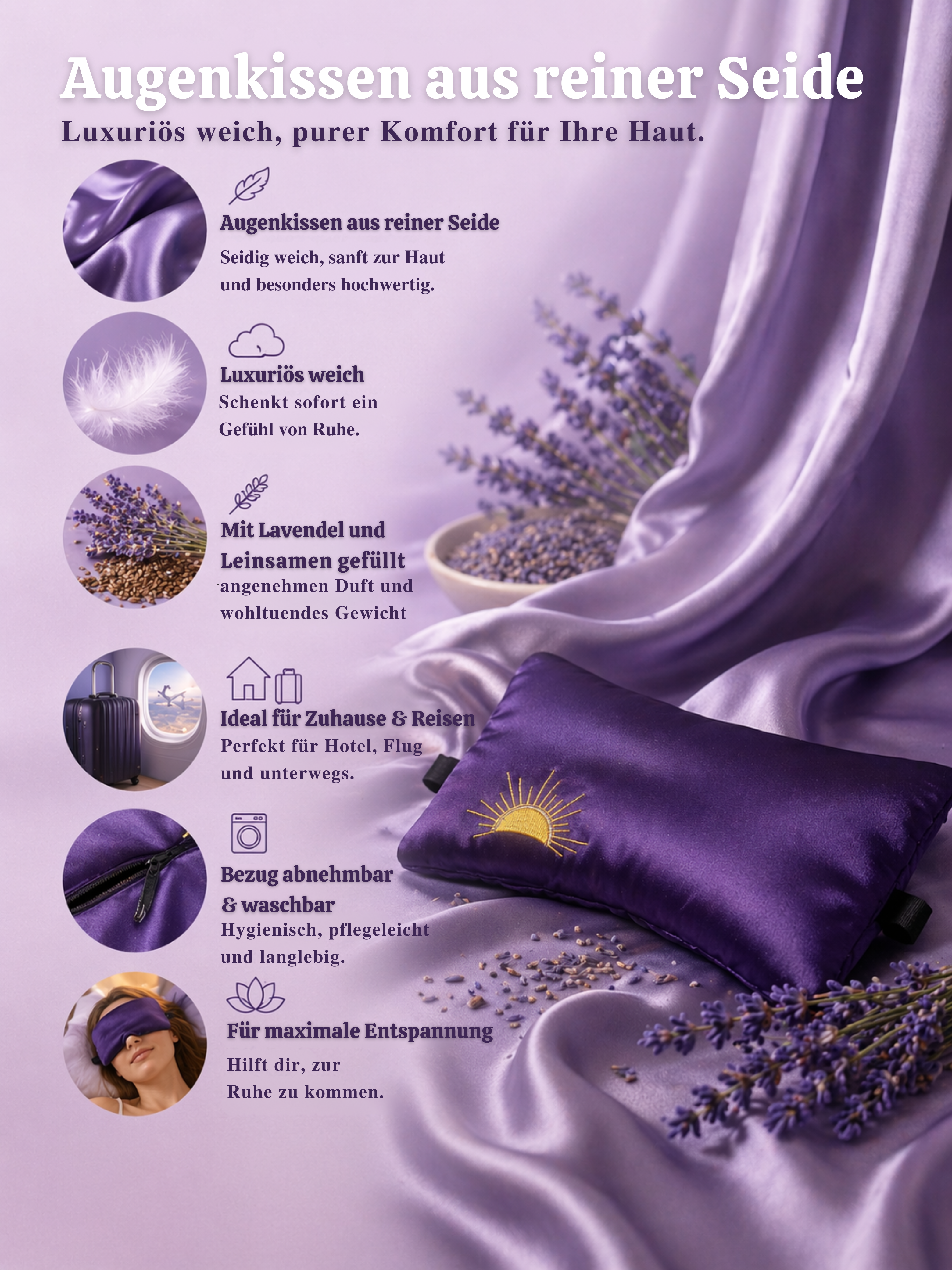 Lavendel Augenkissen