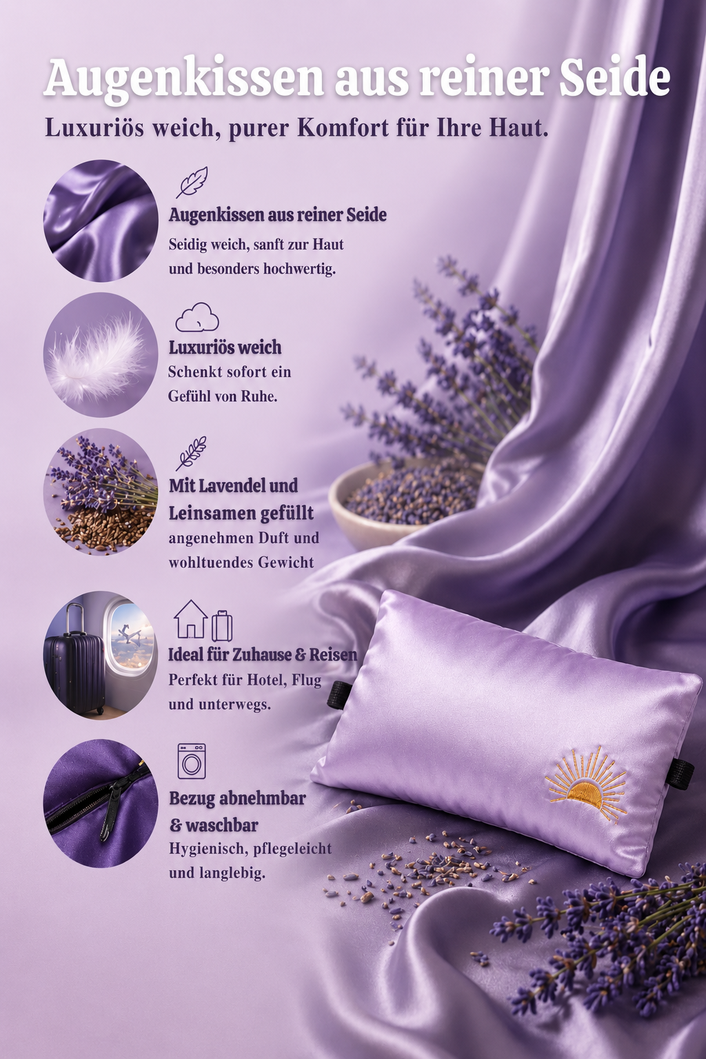 Lavendel Augenkissen