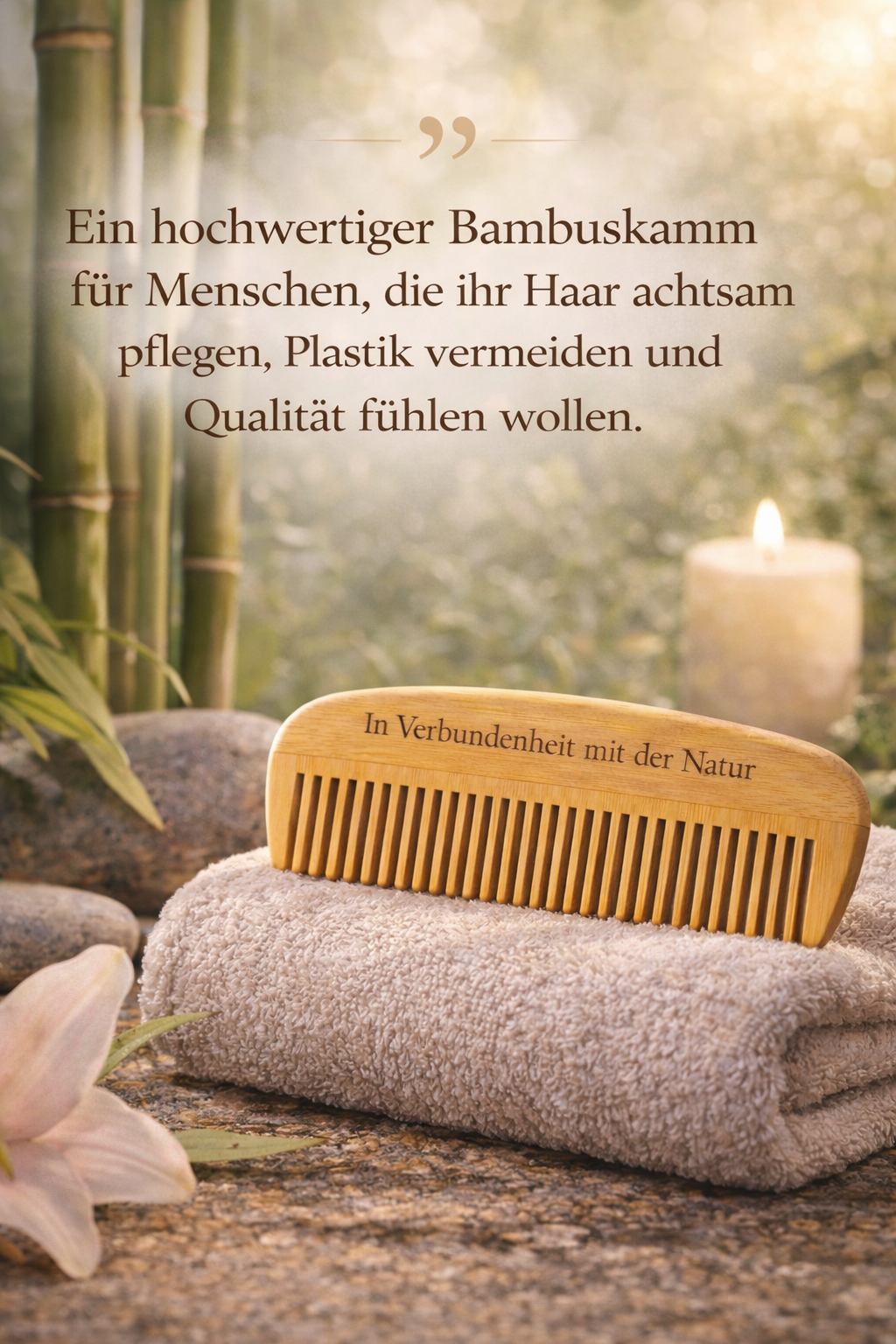 Natürlicher Bambuskamm