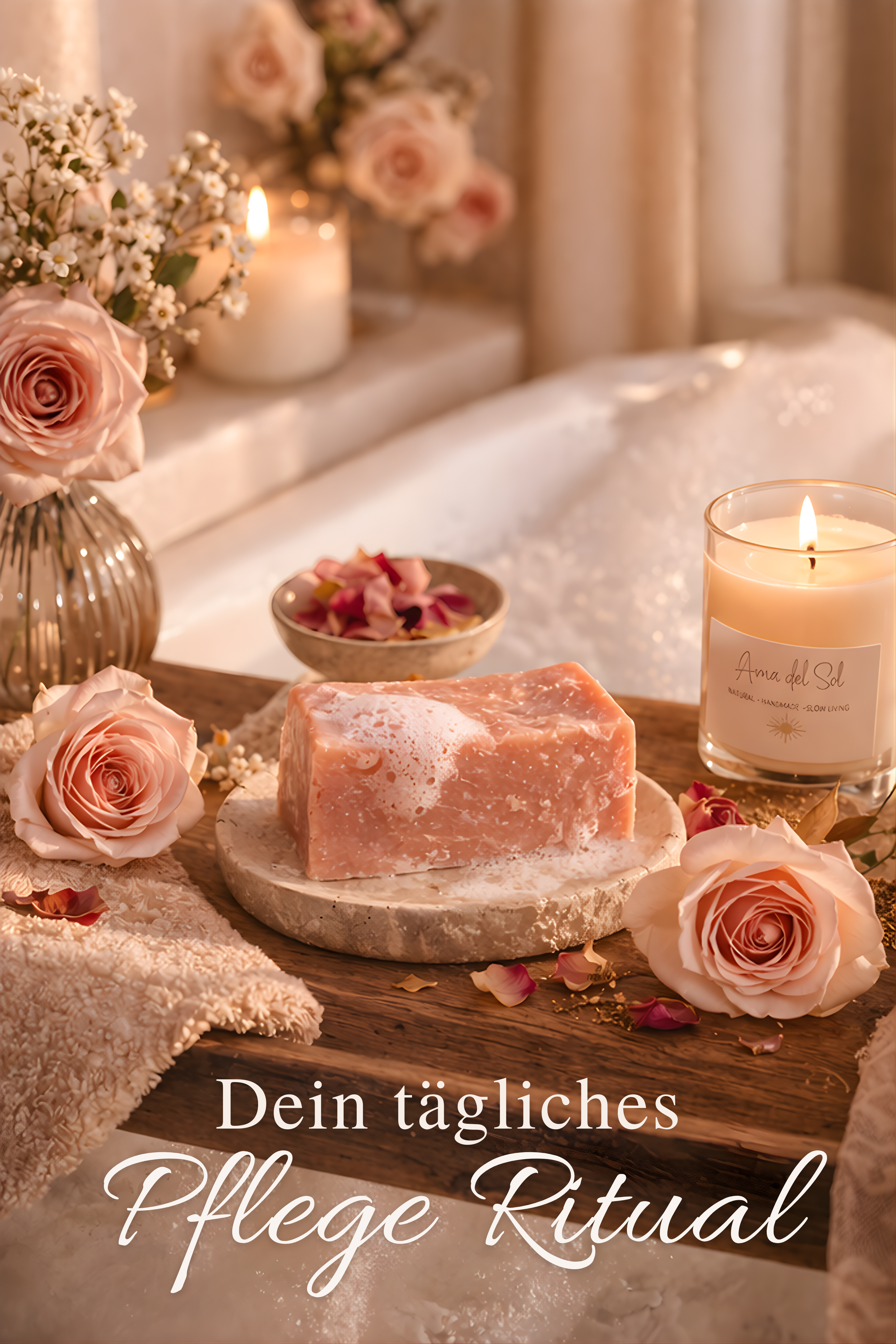 Handgemachte Rosen-Seife